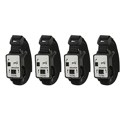 Swing Stroke Counter 4 Pack | Manual Score Keeper Watch for Players | Portable Wrist Monitor with Putting & Stroke Count | Lightweight Plastic Design