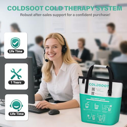 Cold Therapy Machine for Shoulder with Programmable Timer, Portable Ice Machine for Shoulder After Surgery, Lightweight Replacement Recovery System, Cryotherapy Pain Relief