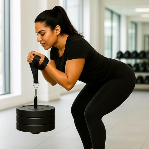 Arm Wrestling Training Strap, Hand Grip Forearm Strengthener - color: Black Wrist strap&Loading pin