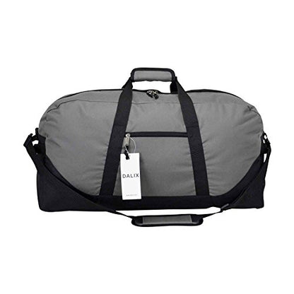 DALIX 25" Big Adventure Large Gym Sports Duffle Bag (Black Grey Navy Blue Red Camo) - color: Gray