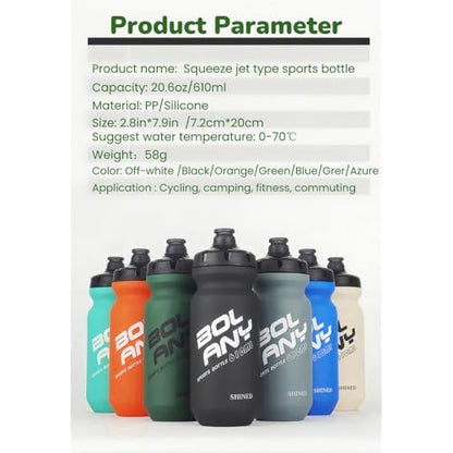 20oz Lightweight Sports Water Bottle PP Material BPA Free Squeeze Jet Straight Drink Cup Portable Outdoor Cycling Bottle (Green) - color: Green
