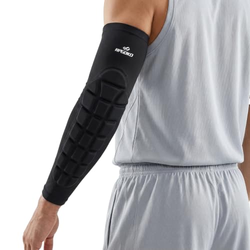 Padded Elbow Forearm Sleeves 2 Pack Compression Crashproof Arm Pads - size: Medium
