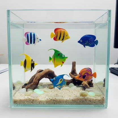 7pcs, Floating, Plastic, Tropical Fish, Aquarium Decoration
