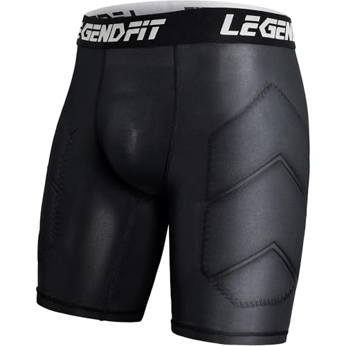 Boys Youth Baseball Padded Sliding Shorts w/Cup Pocket N0 Cup - color: Black, size: Large