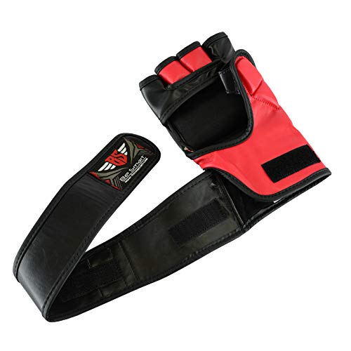 MMA Gloves, UFC Kickboxing Gloves, MMA Sparring Gloves, MMA Training Equipment, Fighting Gloves for Mixed Martial-Arts, MMA Training Gloves Adults Men & Women by BeSmart - color: Red, size: Small