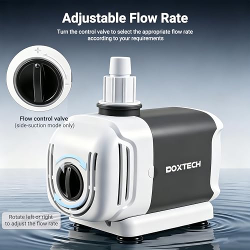 Fountain Pump, Submersible Water & Land Pump Kit - 3 Quick-Change Spray Nozzles, 396GPH Adjustable Flow for Fish Tanks, Yard Fountains, Hydroponic Systems, 25w - size: 25w