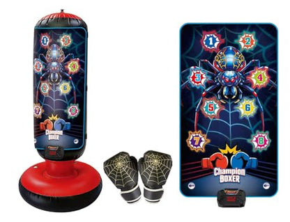 Punching Bag for Kids with Stand, LED Scoring Boxing Set with Gloves, Freestanding Electronic Boxing Machine with 4 Game Modes & Music for Boys Girls Ages 3-12