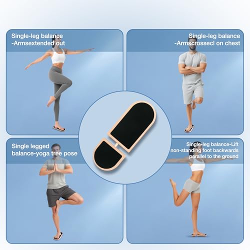 Ankle Balance Board - Premium Solid Birchwood Foot Strengthener for Stability, Sprained Ankle Recovery & Plantar Fasciitis Relief, Adjustable Axis & Sidekick Design for Athletes, Physical Therapy, & Posture Correction