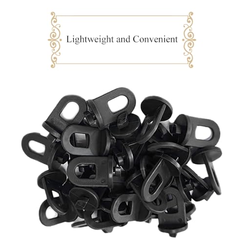 Greenhouse Twist Clips Black Plastic Greenhouse Hooks Plant Hangers Greenhouses Shading Fixing Clips Track Hooks for Greenhouses Bubble Wrap Hole Diameter 0.32 inch 40 Pieces