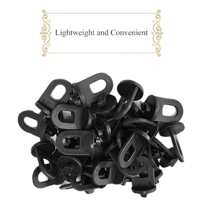 Greenhouse Twist Clips Black Plastic Greenhouse Hooks Plant Hangers Greenhouses Shading Fixing Clips Track Hooks for Greenhouses Bubble Wrap Hole Diameter 0.32 inch 40 Pieces