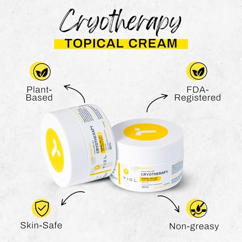 TIDL Cryotherapy Pain Relief Plant-Based Menthol Cream, 2-Pack 3 fl oz Each | Cooling Cream for Arthritis Joint Muscle Back Pain Relief Anti-Inflammatory Fast-Absorbing Full-Body Recovery - style: 6 Ounce