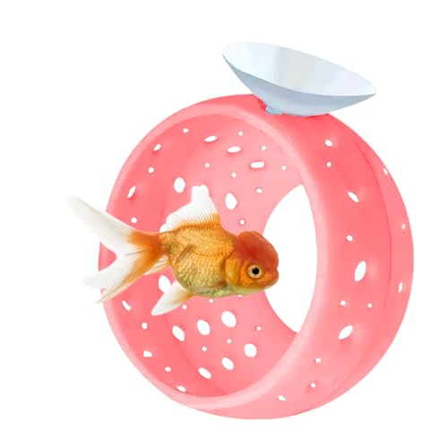 Betta Fish Tunnel with Suction Cup - Aquarium Fish Hideout Shrimp Cave Guppy Fish Tunnel Tank Accessories Aquarium Decor for Small Fish Shrimp (Pink)