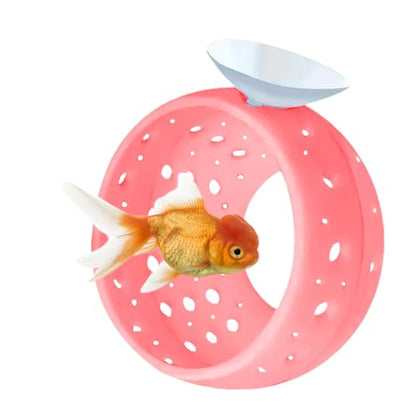 Betta Fish Tunnel with Suction Cup - Aquarium Fish Hideout Shrimp Cave Guppy Fish Tunnel Tank Accessories Aquarium Decor for Small Fish Shrimp (Pink)