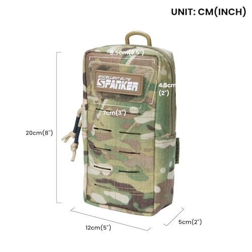 EXCELLENT ELITE SPANKER Tactical MOLLE Pouch EDC Utility Pouches Gadget Organizer Phone Holder Waist Bag Tool Pouch - color: Multicam