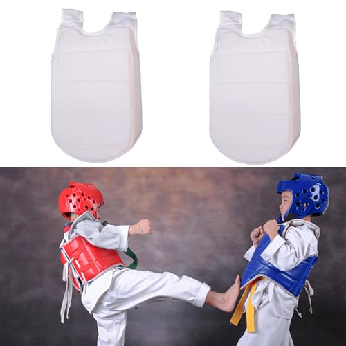 Karate Chest Guard Adjustable Kickboxing Muay Thai Upper Body Ribs Protector for Sparring Training Heavy Punching Adjustable Martial Art Chest Guard