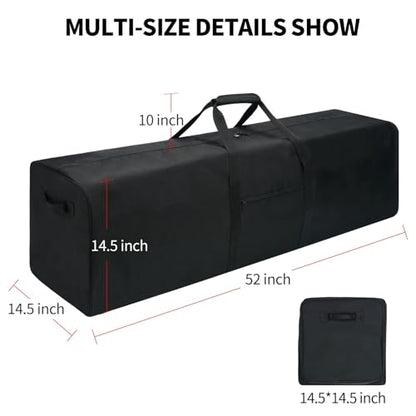 Urbanstand 52 inch Foldable Duffel Lock Zipper Travel Camp, Black 2Pack - color: Black, size: 52 Inch