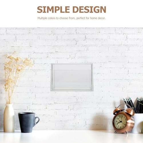 STOBOK Cotton Ball Holder Canisters Wall Mount Flyer Display Container Box 2 Compartments Bathroom Storage Cotton Pads Organizer