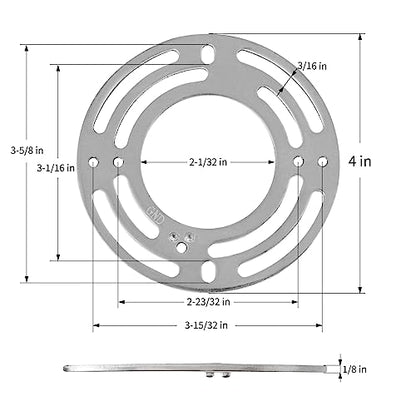 6 Pack Universal Light Fixture Mounting Bracket Heavy Duty 50 LB Rated, 4 Inches Diameter Steel Round Light Crossbar Gold Acorn Cap Nuts for Ceiling Pendant Light Chandelier Wall sconces