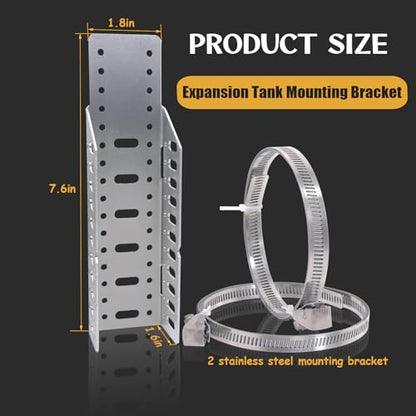 TTFLEX Water Heater Expansion Tank Wall Mounting Bracket 13 inch Diameter Pole Holder Brackets