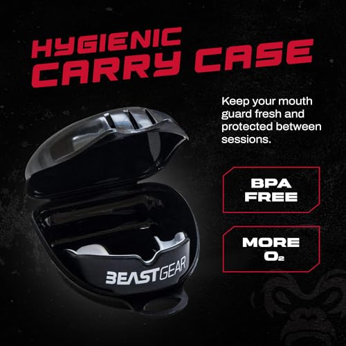 Beast Gear Sports Mouth Guard - Adult and Youth Gum Shield for Boxing, Football, Lacrosse, Basketball, Rugby, MMA - Mouthguard Sports Accessories for Men, Women & Kids