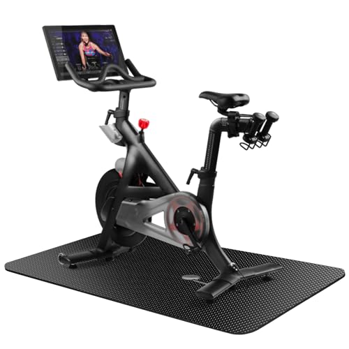 Treadmill Mat,Bike Mat Compatible with Peloton Bike Elliptical Treadmill,Folding Pad Exercise Equipment Under Exercise Trainer Pad for Stationary Indoor Spin - size: 60"L x 23.6"W x 0.2"Th