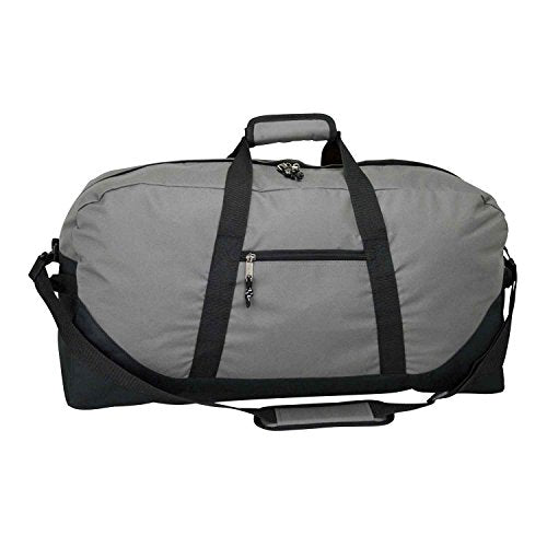 DALIX 25" Big Adventure Large Gym Sports Duffle Bag (Black Grey Navy Blue Red Camo) - color: Gray
