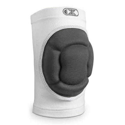 Cliff Keen Impact Bubble Wrestling Knee Pad (White/Charcoal) - color: White / Charcoal