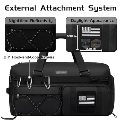 Gym Bag Water-Resistant Sports Duffel,Portable Lightweight Gym Bag,Sports Duffel Bags for Women&Men for Camp, Fitness, and Short Tours, Dance - The Red Flag area allows for DIY