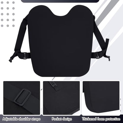 Umpire Chest Protector Gear 23.5''H x 21''W x 2.4''T Umpire Exterior Body Chest Protector Pad with Adjustable Strap and Pocket, Thick Foam, Black - color: Black