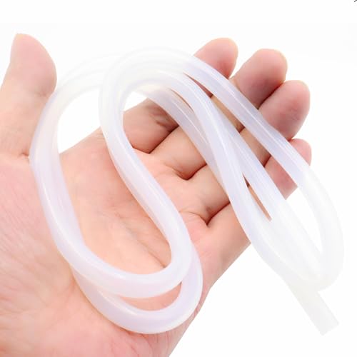 Silicone Tube 3/16"(5mm) ID x 5/16"(8mm) OD Clear Flexible Silicone Rubber Tubing Water Air Hose Pipe Transparent (3.3ft / 1m；5 x 8mm) - size: 5mm ID x 8mm OD