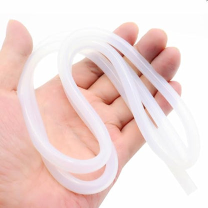 Silicone Tube 3/16"(5mm) ID x 5/16"(8mm) OD Clear Flexible Silicone Rubber Tubing Water Air Hose Pipe Transparent (3.3ft / 1m；5 x 8mm) - size: 5mm ID x 8mm OD