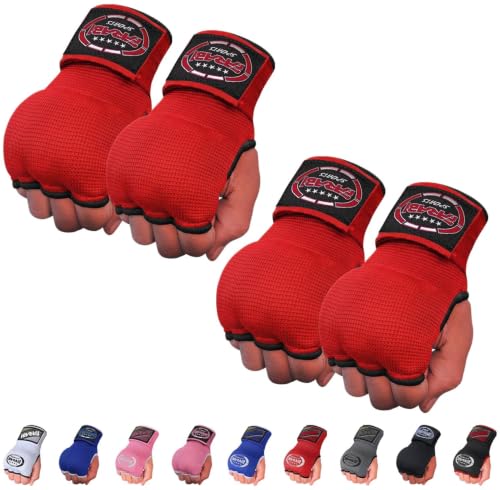 FARABI Kids Hybrid Boxing Inner Gloves Punching Boxing Gloves - color: All Red (Pack of 2)