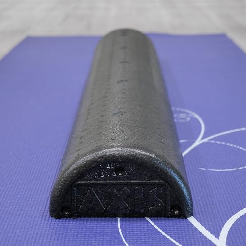 OPTP AXIS Firm Density Foam Roller – Half-Round, Black, 36" X 3" | High density firm foam roller for physical therapy, yoga, Pilates, fitness exercise & sports training, Heat-molded EPP foam - color: Black - 36" X 3" Half-round