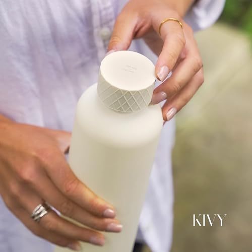 KIVY Slim Water Bottle 32oz Tritan - Lightweight & Shatterproof - BPA-Free - color: 05 Navy Blue, size: 32 Ounces