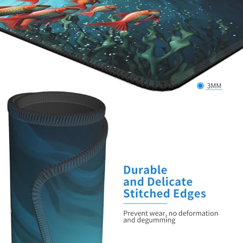 Mouse Pad Washable Mousepad with Non-Slip Rubber Base Fish Aquarium Mouses Mat for Laptop Desk Pad Gaming Mousepad for Office Computer Home 10x12Inch - color: Fish Aquarium