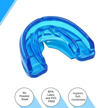 Coolrunner Double Braces Mouth Guard, Youth Mouth Guard Sports - color: Blue