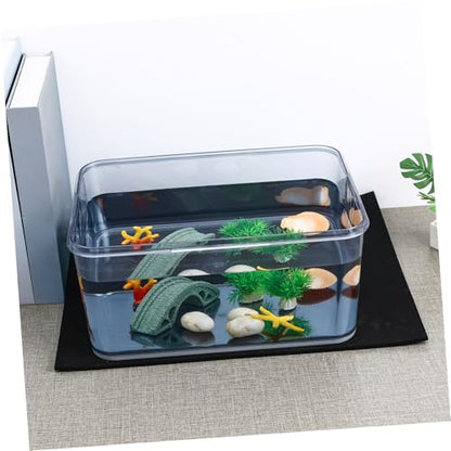 ibasenice Fish Tank Mat 15.74X11.81X0.23In Aquarium Leveling Pad Black Foam Cushion for Shock Absorption Water Resistance Heat Insulation Under Tank