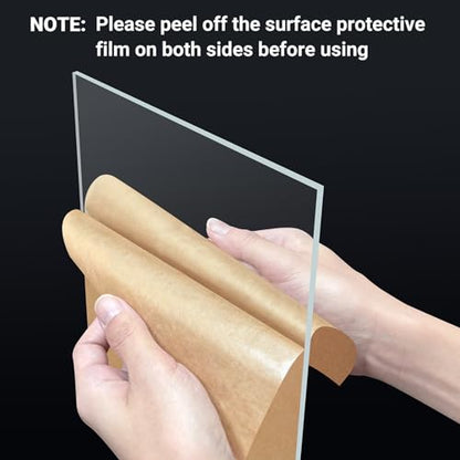 1 Pieces 24 x 36” Clear Acrylic Sheet Plexiglass - 1/4” (6mm) Thick, Use for Craft Projects, Signs, DIY Projects and More; Cut with Saw or Hand Tools, No Laser Cut - size: (1 Pieces) 24" x 36", style: 6mm Thick (1/4”)