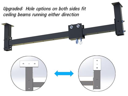 Heavy Bag Hanger Roller Wall Ceiling Mount 40'' - 50'' Long Rail Ease Adjust for Heavy Punching Bags up to 300 LBS - size: B. 50'' long rail
