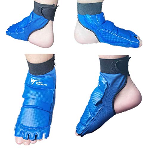 Taekwondo Karate Gloves Sparring Gear Foot Protector Set, Enhanced Protection Foot Guards Half Finger Glove for Men Women Martial Arts Boxing Training MMA TKD Kickboxing