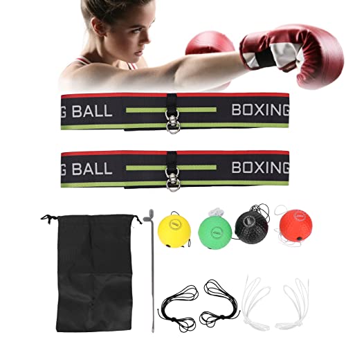 Boxing Reflex Ball Set | Adjustable Headband Reflex Ball for Hand-Eye Coordination Training | Enhance Reflexes, Speed & Skills | Ideal for All Ages & Fitness Levels