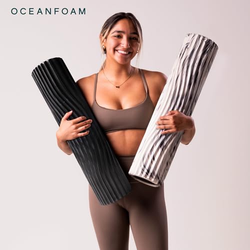 Oceanfoam Tsunami Roller - XL Soft Density Foam (Black & Charcoal Marbled) - color: Black & Charcoal Marbled