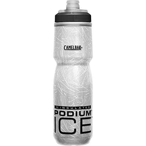 CamelBak Podium Ice Water Bottle 21oz, Black | Maximum Cold Retention for Hot Rides, Effortless Squeeze Hydration, Secure Fit in Bike Cages, Clean Taste, Every Sip