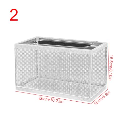 1 Transparent Floating Aquarium Breeding Box Adjustable Isolation Net Easy Setup Nursery Enclosure for Fry Fish Aquariums Breeding Box Floating Isolation