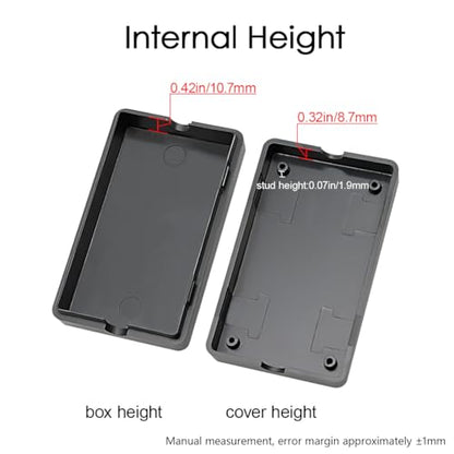 5Pcs ABS Plastic Electrical Project Case Power Junction Box, Project Box Black 2.4 x 1.4 x 0.7 inch (60 x 36 x 17 mm) - size: 2.4" x 1.4" x 0.7"(5pc)