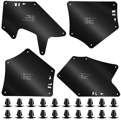 Toyota Tundra Fender Liner Splash Guard | OE Replacement Splash Shields, Compatible with Toyota Tundra Sequoia 2007-2020, Front & Rear 4-Pc Set, Durable PVC Material - color: for Tundra Sequoia 2007-2020