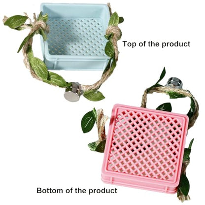 Jumping Spider Enclosure Accessories Jumping Spider Hammock 3 Pcs Set with Artificial Moss and Hemp Rope Accents Habitat Decoration Habitat Decoration Set Climbing Toy for Small Pet