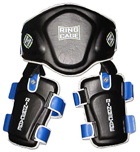 Muay Thai Pro Belly & Thigh Pad Combo - color: Blue/Black