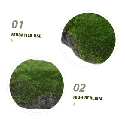 VOSAREA 4pcs Lifelike Simulated Moss Stone Decorative Rocks for Plants Moss Decorative Balls for Home Easy to Install - size: 33.00X20.00X5.50CM
