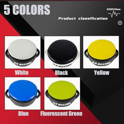 Custom Boxing Punch Shield, Round Punching Mitts, Taekwondo Pad, Focus Target for MMA Muay Thai Kickboxing Boxing Coaches & Training Equipment - color: Fluorescent Green